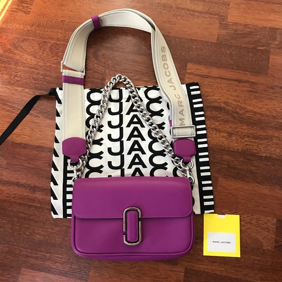 Marc Jacobs The J Marc Soft Flap Leather Shoulder Crossbody Chain Handbag - Picture 3 of 14